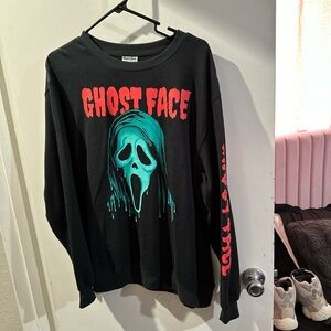 Black and Red Ghost Face Hoodie